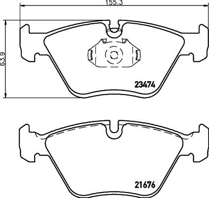 HELLA 8DB 355 009-651 - Brake Pad Set, disc brake www.autospares.lv