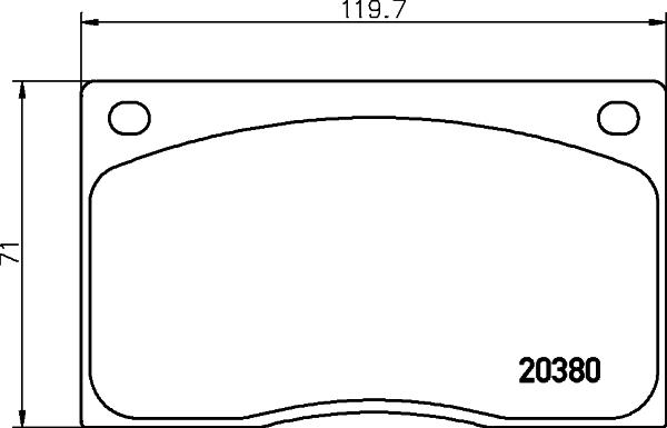 HELLA 8DB 355 009-611 - Bremžu uzliku kompl., Disku bremzes autospares.lv