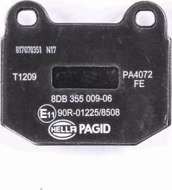 HELLA 8DB 355 009-061 - Bremžu uzliku kompl., Disku bremzes autospares.lv