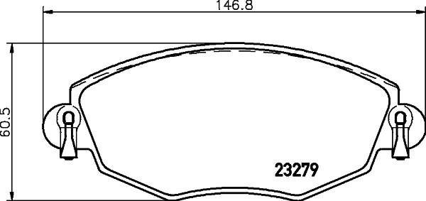 HELLA 8DB 355 009-071 - Bremžu uzliku kompl., Disku bremzes autospares.lv