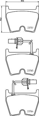 HELLA 8DB 355 009-191 - Bremžu uzliku kompl., Disku bremzes www.autospares.lv