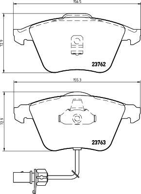 HELLA 8DB 355 009-141 - Bremžu uzliku kompl., Disku bremzes autospares.lv