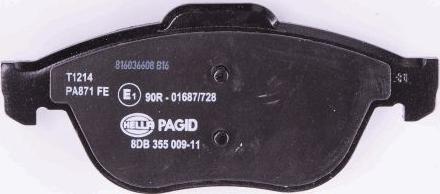 HELLA 8DB 355 009-111 - Bremžu uzliku kompl., Disku bremzes www.autospares.lv