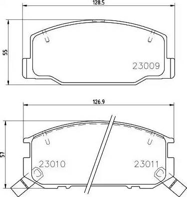 HELLA 8DB 355 009-831 - Тормозные колодки, дисковые, комплект www.autospares.lv