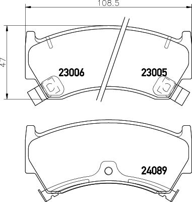 HELLA 8DB 355 009-821 - Тормозные колодки, дисковые, комплект www.autospares.lv