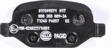 HELLA 8DB 355 009-361 - Bremžu uzliku kompl., Disku bremzes www.autospares.lv