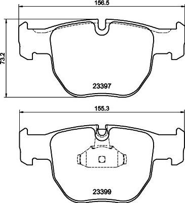 HELLA 8DB 355 009-301 - Brake Pad Set, disc brake www.autospares.lv