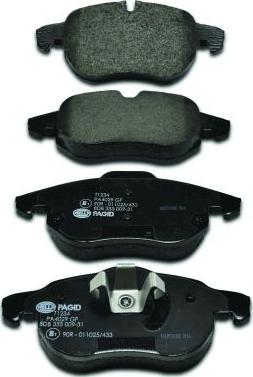 HELLA 8DB 355 009-311 - Brake Pad Set, disc brake www.autospares.lv