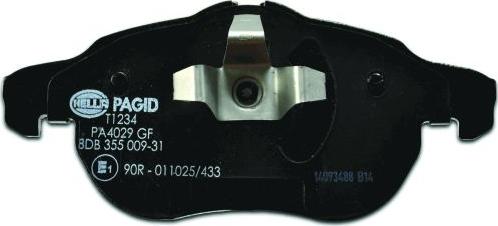 HELLA 8DB 355 009-311 - Brake Pad Set, disc brake www.autospares.lv