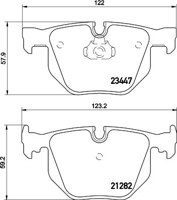 HELLA 8DB 355 009-331 - Тормозные колодки, дисковые, комплект www.autospares.lv