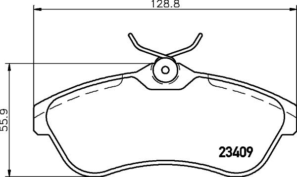 HELLA 8DB 355 009-321 - Тормозные колодки, дисковые, комплект www.autospares.lv