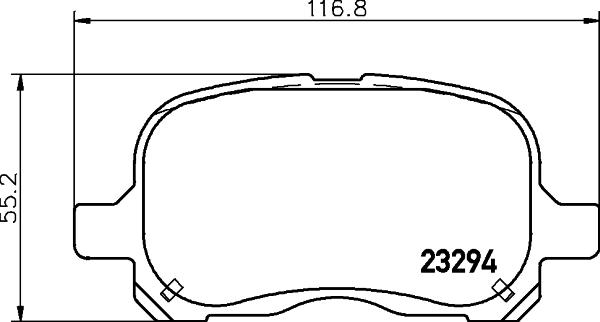 HELLA 8DB 355 009-251 - Brake Pad Set, disc brake www.autospares.lv