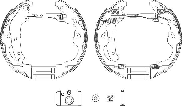 HELLA 8DB 355 004-931 - Bremžu loku komplekts autospares.lv