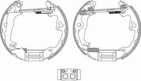 HELLA 8DB 355 004-971 - Brake Shoe Set www.autospares.lv