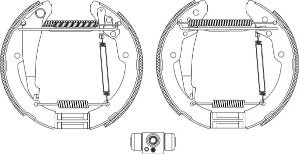 HELLA 8DB 355 004-461 - Bremžu loku komplekts autospares.lv