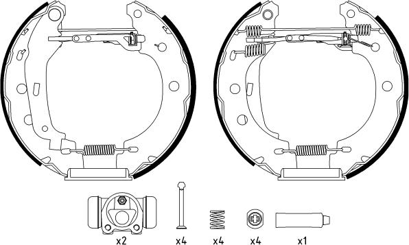 HELLA 8DB 355 004-401 - Bremžu loku komplekts www.autospares.lv