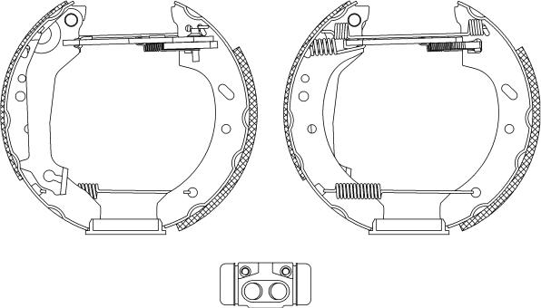 HELLA 8DB 355 004-411 - Bremžu loku komplekts www.autospares.lv