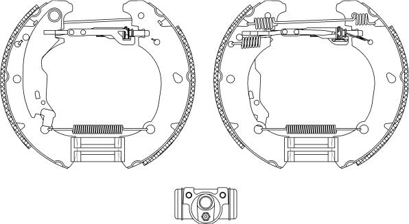 HELLA 8DB 355 004-481 - Bremžu loku komplekts autospares.lv