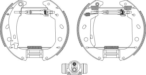 HELLA 8DB 355 004-471 - Bremžu loku komplekts autospares.lv