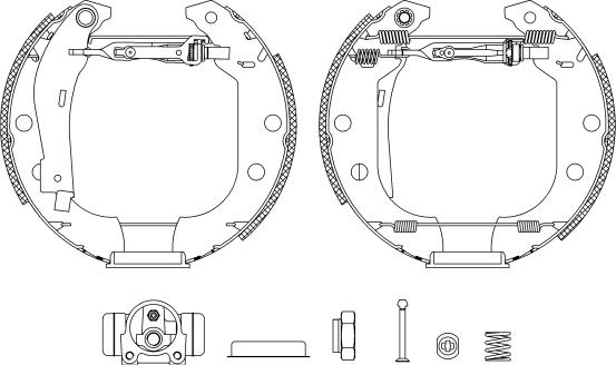 HELLA 8DB 355 004-551 - Bremžu loku komplekts www.autospares.lv