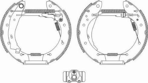 HELLA 8DB 355 004-501 - Brake Shoe Set www.autospares.lv