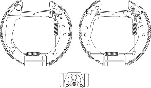 HELLA 8DB 355 004-571 - Bremžu loku komplekts autospares.lv