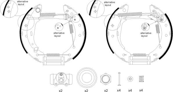 HELLA 8DB 355 004-661 - Bremžu loku komplekts www.autospares.lv