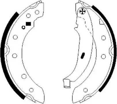 HELLA 8DB 355 003-401 - Brake Shoe Set www.autospares.lv