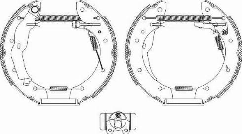 HELLA 8DB 355 004-621 - Brake Shoe Set www.autospares.lv