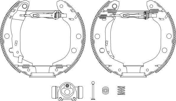 HELLA 8DB 355 004-671 - Bremžu loku komplekts www.autospares.lv