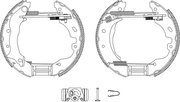 HELLA 8DB 355 004-091 - Bremžu loku komplekts www.autospares.lv