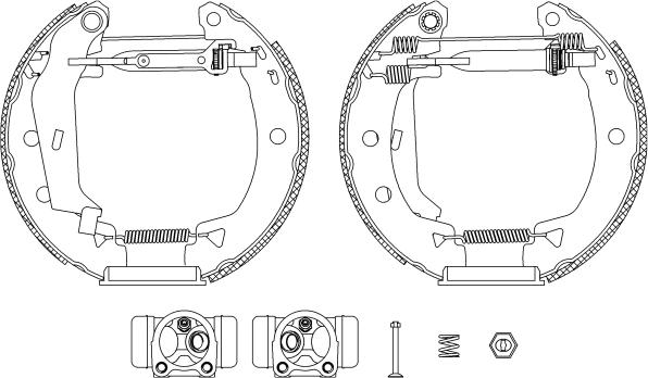 HELLA 8DB 355 004-011 - Bremžu loku komplekts www.autospares.lv