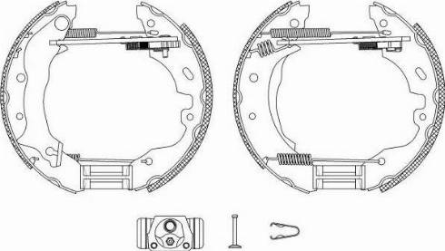 HELLA 8DB 355 004-101 - Bremžu loku komplekts autospares.lv