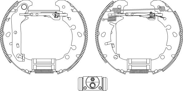 HELLA 8DB 355 004-841 - Bremžu loku komplekts www.autospares.lv