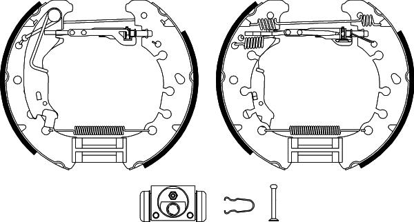 HELLA 8DB 355 004-881 - Bremžu loku komplekts autospares.lv