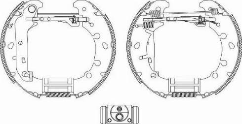 HELLA 8DB 355 004-831 - Brake Shoe Set www.autospares.lv