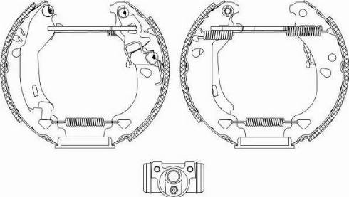 HELLA 8DB 355 004-341 - Bremžu loku komplekts autospares.lv