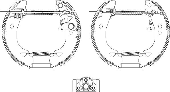 HELLA 8DB 355 004-331 - Bremžu loku komplekts www.autospares.lv