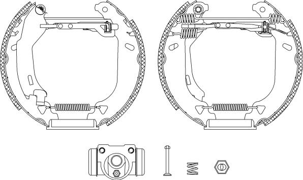 HELLA 8DB 355 004-271 - Bremžu loku komplekts autospares.lv