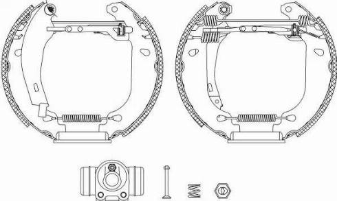 HELLA 8DB 355 004-711 - Bremžu loku komplekts www.autospares.lv