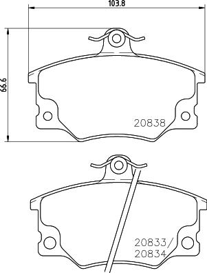 HELLA 8DB 355 005-961 - Brake Pad Set, disc brake www.autospares.lv