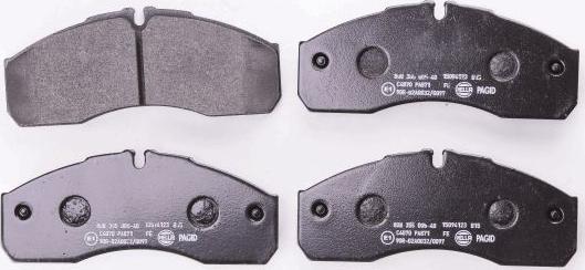 HELLA 8DB 355 005-401 - Brake Pad Set, disc brake www.autospares.lv