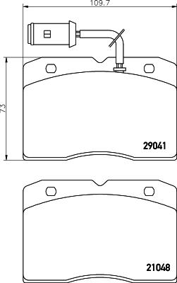 HELLA 8DB 355 005-481 - Bremžu uzliku kompl., Disku bremzes autospares.lv