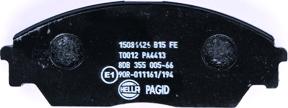 HELLA 8DB 355 005-661 - Brake Pad Set, disc brake www.autospares.lv