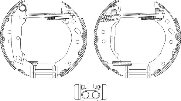 HELLA 8DB 355 005-011 - Bremžu loku komplekts autospares.lv