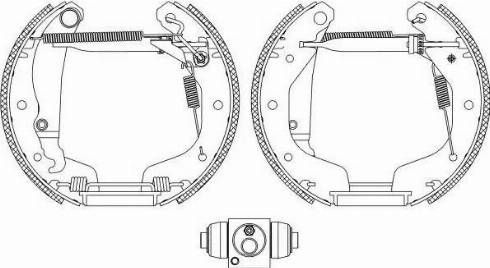 HELLA 8DB 355 005-031 - Bremžu loku komplekts autospares.lv