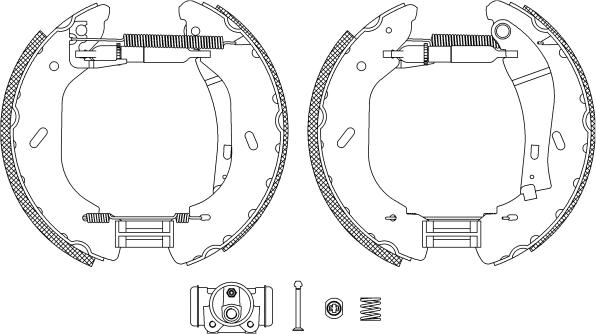 HELLA 8DB 355 005-071 - Bremžu loku komplekts www.autospares.lv