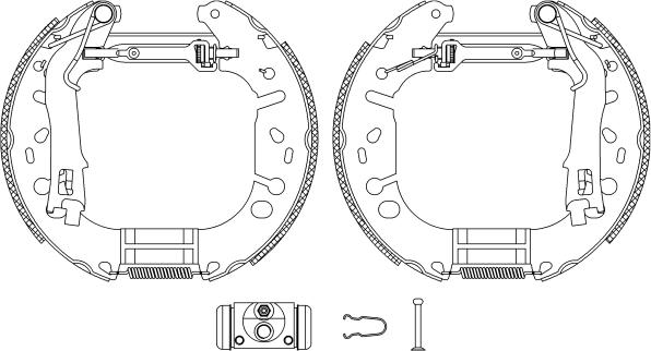 HELLA 8DB 355 005-131 - Brake Shoe Set www.autospares.lv