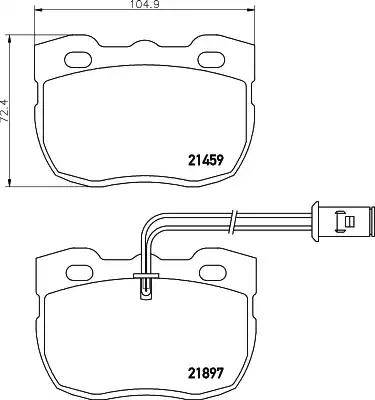 HELLA 8DB 355 005-841 - Bremžu uzliku kompl., Disku bremzes autospares.lv