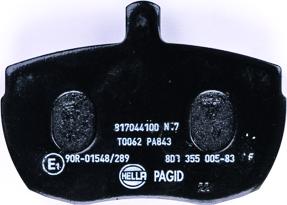 HELLA 8DB 355 005-831 - Bremžu uzliku kompl., Disku bremzes autospares.lv